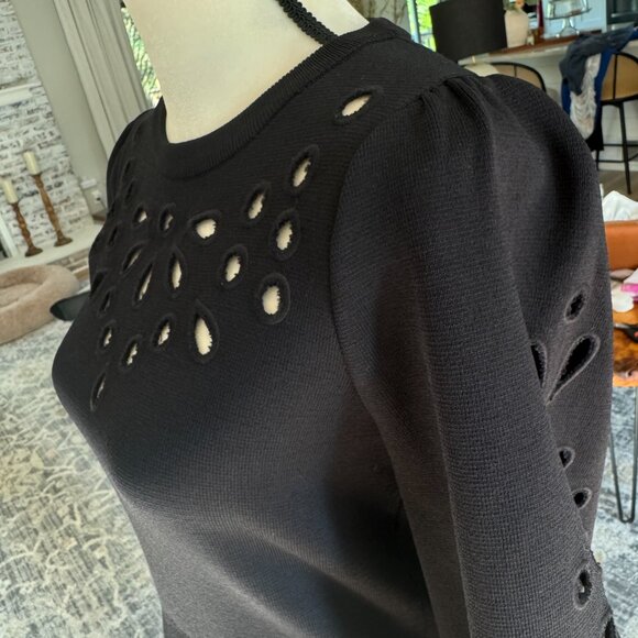 *NWOT* Express Eyelet Lace Fit and Flare Sweater Dress - Picture 6 of 7